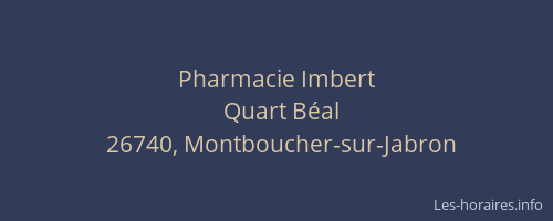 Pharmacie Imbert