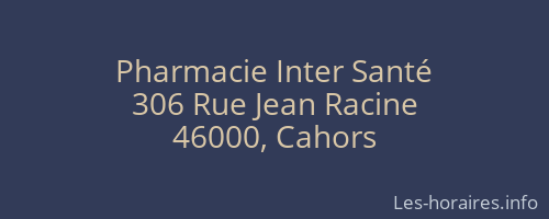 Pharmacie Inter Santé