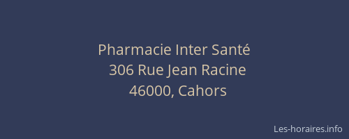 Pharmacie Inter Santé