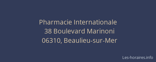 Pharmacie Internationale