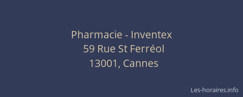 Pharmacie - Inventex