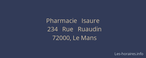 Pharmacie   Isaure