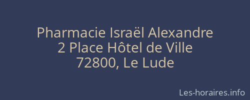 Pharmacie Israël Alexandre