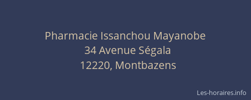 Pharmacie Issanchou Mayanobe