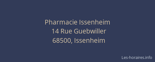 Pharmacie Issenheim