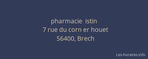 pharmacie  istin