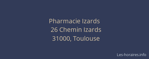 Pharmacie Izards