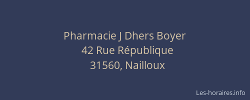 Pharmacie J Dhers Boyer