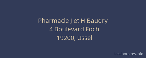 Pharmacie J et H Baudry