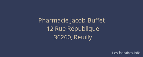 Pharmacie Jacob-Buffet