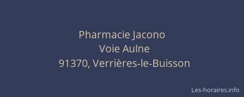 Pharmacie Jacono