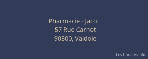 Pharmacie - Jacot
