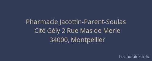 Pharmacie Jacottin-Parent-Soulas