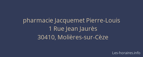 pharmacie Jacquemet Pierre-Louis