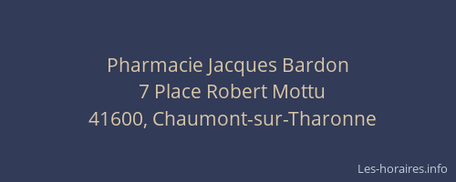 Pharmacie Jacques Bardon