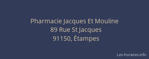 Pharmacie Jacques Et Mouline