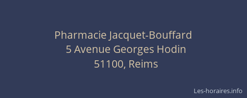 Pharmacie Jacquet-Bouffard