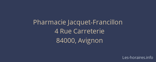 Pharmacie Jacquet-Francillon