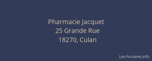 Pharmacie Jacquet