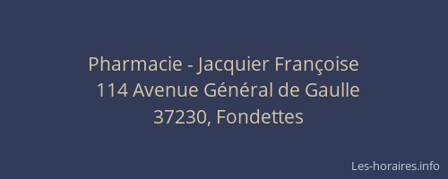 Pharmacie - Jacquier Françoise
