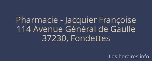 Pharmacie - Jacquier Françoise