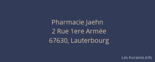 Pharmacie Jaehn