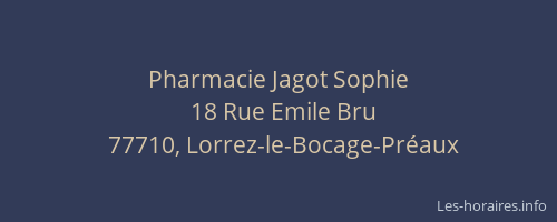 Pharmacie Jagot Sophie