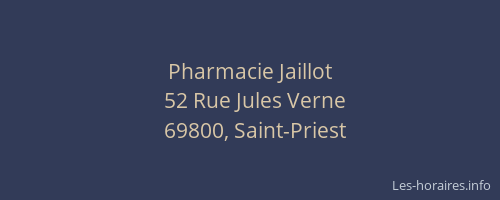 Pharmacie Jaillot
