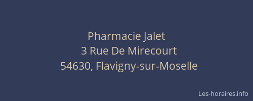Pharmacie Jalet