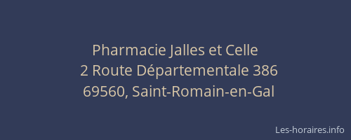 Pharmacie Jalles et Celle