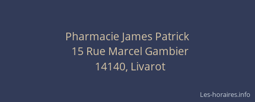 Pharmacie James Patrick