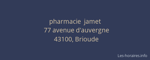 pharmacie  jamet
