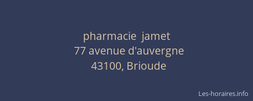 pharmacie  jamet