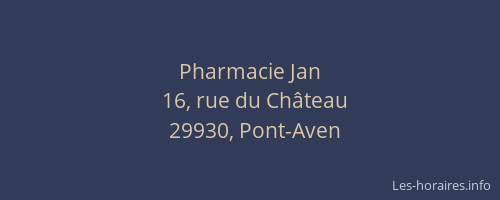 Pharmacie Jan