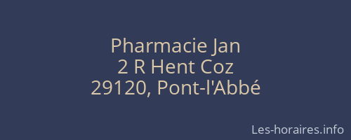 Pharmacie Jan