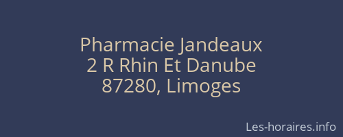 Pharmacie Jandeaux