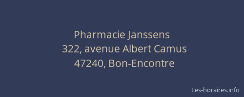 Pharmacie Janssens