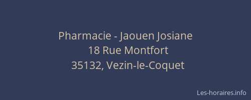 Pharmacie - Jaouen Josiane