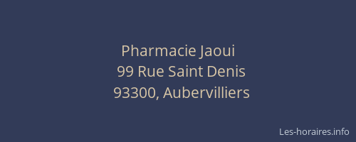 Pharmacie Jaoui