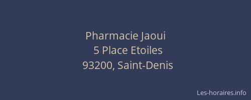 Pharmacie Jaoui