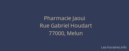 Pharmacie Jaoui