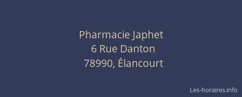Pharmacie Japhet