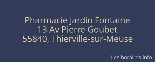 Pharmacie Jardin Fontaine