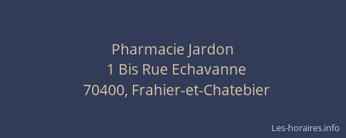Pharmacie Jardon