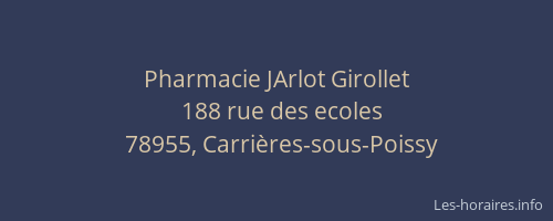 Pharmacie JArlot Girollet