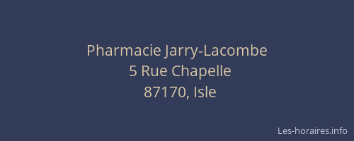 Pharmacie Jarry-Lacombe