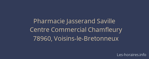 Pharmacie Jasserand Saville