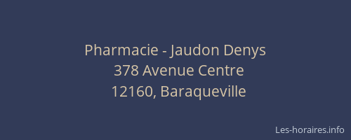 Pharmacie - Jaudon Denys