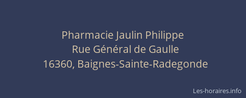 Pharmacie Jaulin Philippe