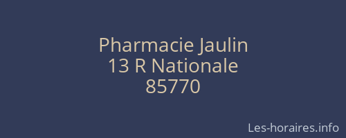Pharmacie Jaulin